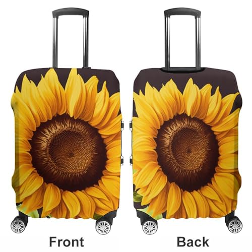 Travel Luggage Cover Elastic Washable Suitcase Cover Fashion Scratch-Resistant Baggage Covers Beautiful Sunflower Suitcase Protector Fit 18-32 Inch Luggage3