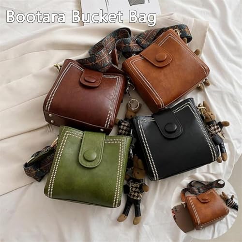 Bootara Bucket Bag, Bootara Women's Vintage Bunny Charm Bucket Bag – Convertible Shoulder/Crossbody, Spacious Travel Tote2