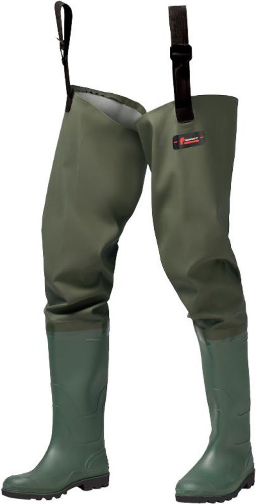NORWAY Herren PVC-Stiefel Grün EU 42-46 Klassisch Pull-On Lässig Spazieren gehen, Garten