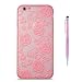 Produktbild Grandoin iPhone 6S /6 Plus Hülle, 2 in 1 Ultra Dünne Schale Ultra Dünn Weich TPU Bumper Case Silikon Schutzhülle für Apple iPhone 6S /6 Plus 5.5" (Pinke Rose)