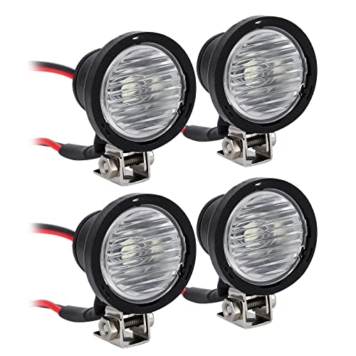 INJORA RC Scheinwerfer RC LED Beleuchtung RC Zubehör für 1:10 RC Crawler Axial TRX4 TRX6 SCX10 90046 Wraith RR10 MST Redcat (Rundlich) Cover