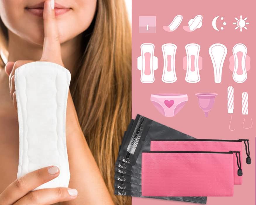 Miniatura 2 de Bolsas de eliminación de servilletas sanitarias, bolsas de eliminación personal femeninas, 200 bolsas opacas grises y 2 bolsas de almacenamiento de