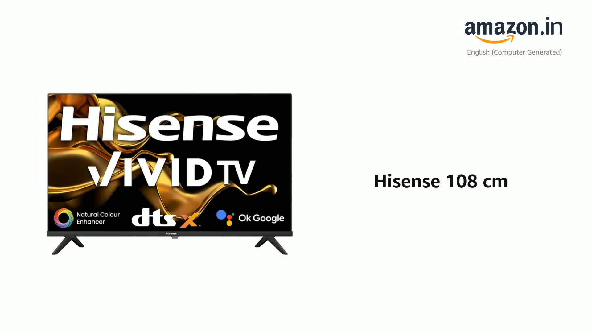 Hisense 108 cm (43 inches) Android 11 Series Full HD Smart