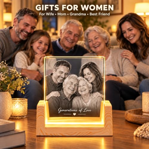Personalized 3D Crystal Photo Frame with LED Light Base, Custom Picture Keepsake, 3.15 x 3.94 Inch Lighted Photo Gift for Family, Couples, Anniversary, Birthday and Pet Memorial - Image 4