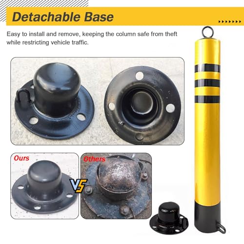 Borne de sécurité en acier verrouillable pour parking et allée - 4
