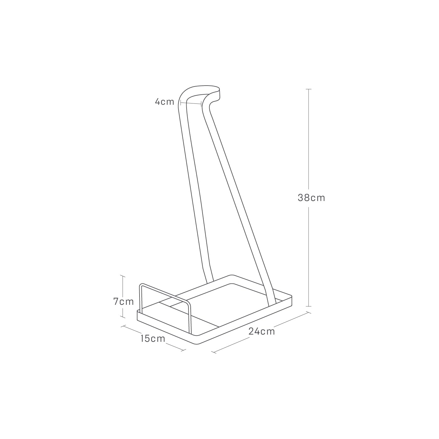 YAMAZAKI 3274 Tower Vacuum Cleaner Stand, Black, Steel, 15 x 24 x 38 cm