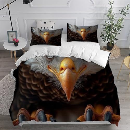 Housse de couette King microfibre respirante imprimé animaux 3D - 6