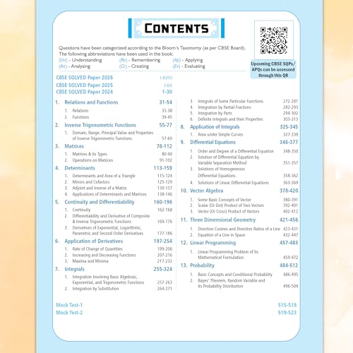 Image of PW CBSE Question & Concept Bank Class 12 Mathematics 2027 Chapterwise & Topicwise | NCERT Exemplar Concept Maps PYQs Mock Test 50% Competency Based Questions | Solved By Deepak Sir