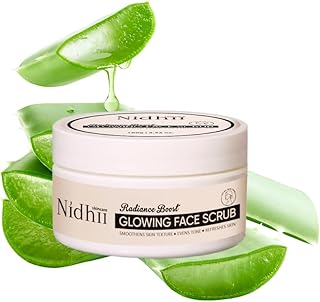 Nidhii Skincare Glowing Face Scrub with Walnut Shell &amp; Papaya Extract | Removes Dead Skin, Unclogs Pores, Brightens Skin |...