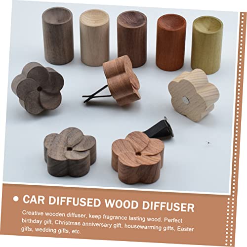Difusor aromático de madera para auto 3pcs miniatura 5
