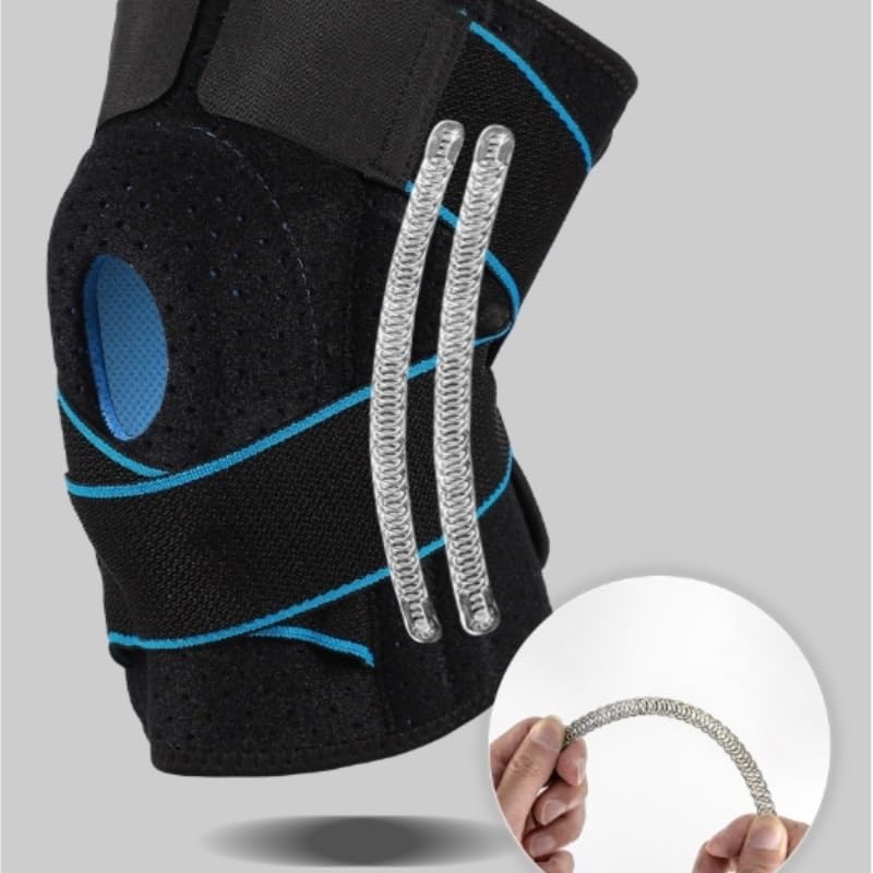 Diving Material Adjustable Knee Pads Silicone Breathable Pressurized Sports Spring Support