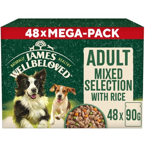 James Wellbeloved Adult Dog Food Mixed Selection in Gravy Pouch 48 x 90 g