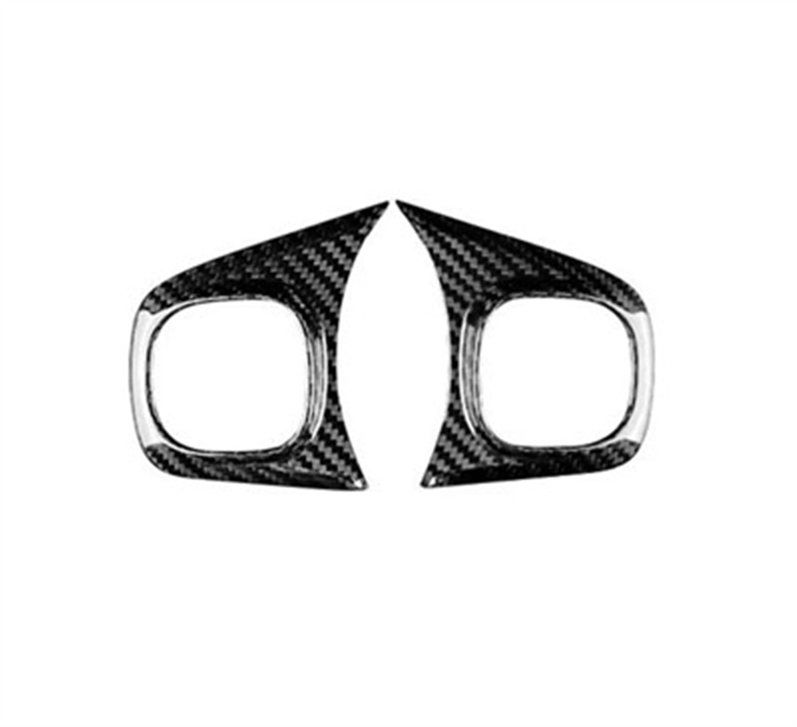 Piwine Black Real Hard Carbon Fiber Red Car Interior Trim Decor Frame Sticker For Fiat 500 2020 2021 2022 2023