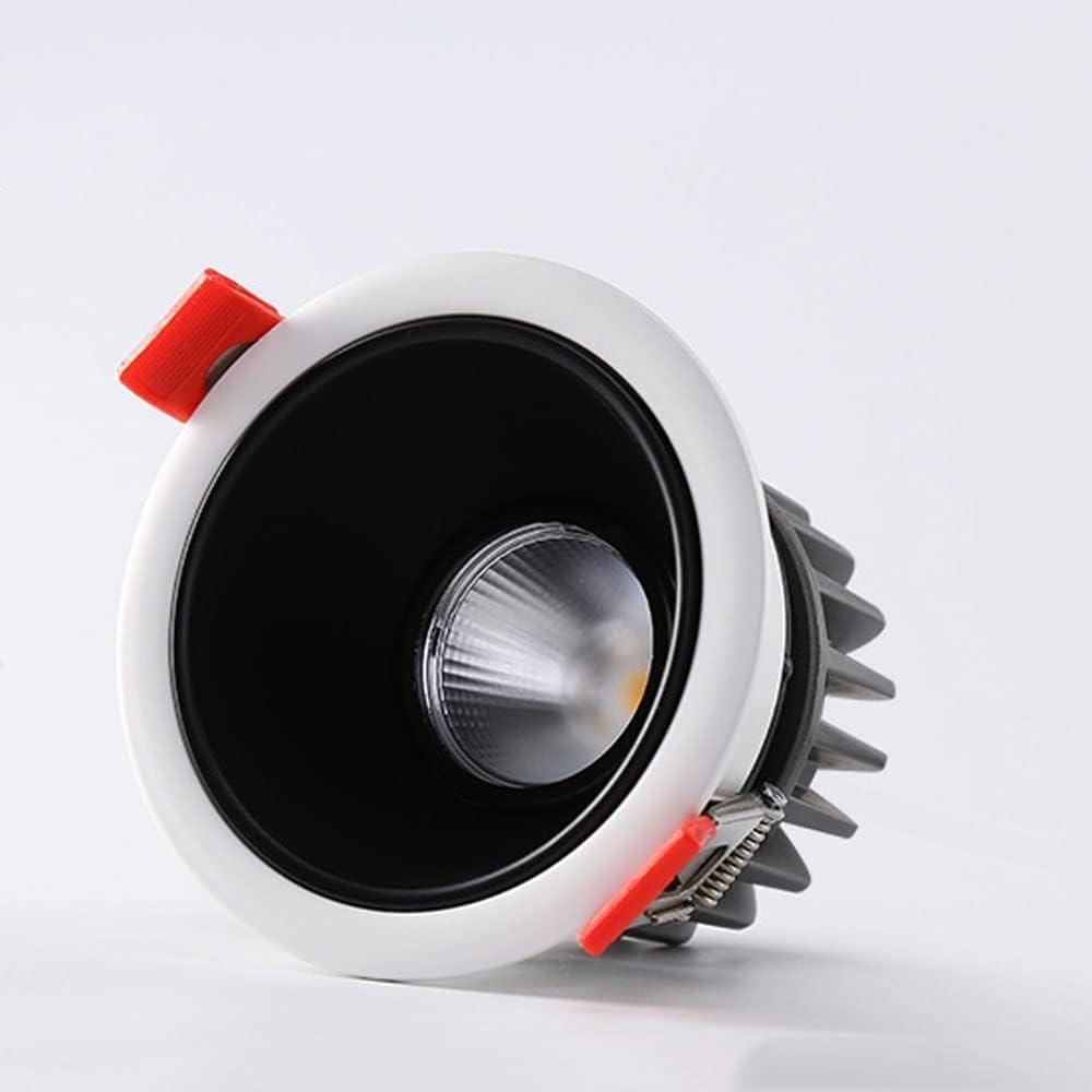 Dimmable Light LED Can Lights White Aluminum Retrofit Recessed Lighting Ceiling Black Baffle Trim, 5W Downlight, Spotlight