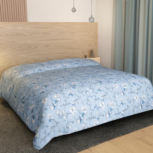 Image of Akshya 200 GSM Reversible Summer Microfiber AC Comforter Duvet Single Size 3 Layer Quilted Blanket for Double Bed All Season Lightweight Bedcover