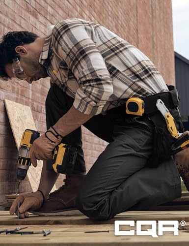 Image of CQR Men's Quick Dry Work Pants, Water Resistant Outdoor Tactical Pants, Lightweight Stretch Cargo Hiking Pants