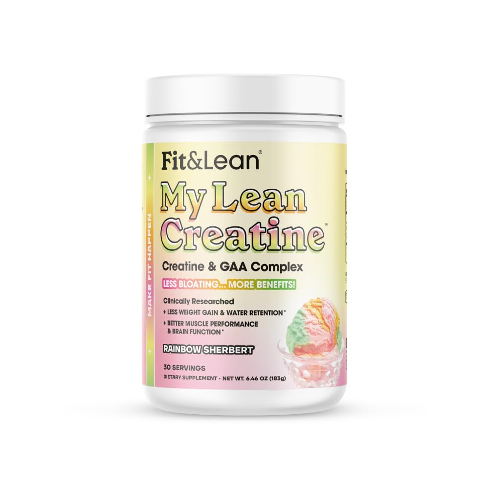 Fit & Lean Creatina em pó com creatina monohidratada e GAA, 204 g