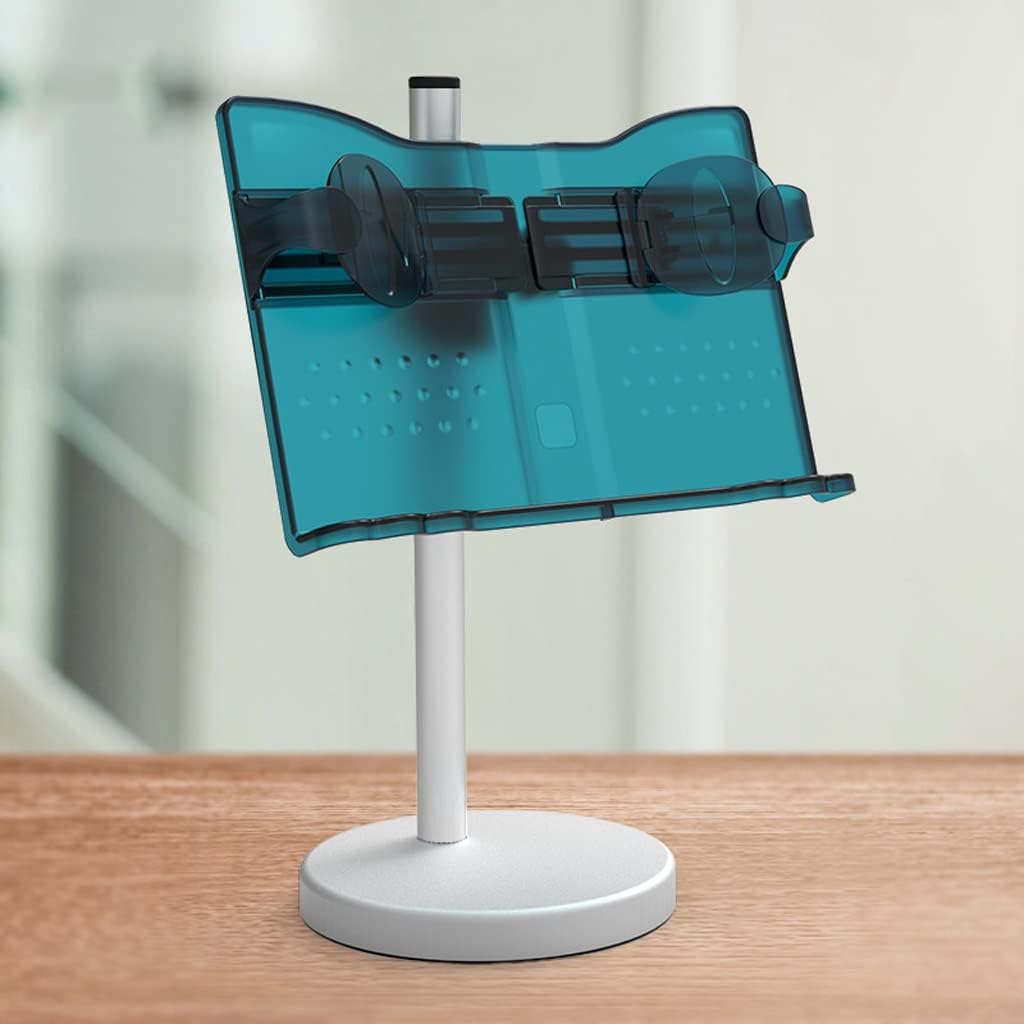 Lifting Reading Rack Multi-Functional Bookshelf Desktop to Protect Eyesight(Transparent Blue)