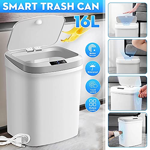 16L Automatische niet-contact Smart infrarood Motion Sensor Prullenbak met deksel is geschikt voor keukenafval of… - Image 3