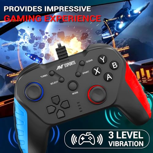 Image of Ant Esports GP110 Wired Gamepad, Compatible for PC & Laptop Computer (Windows 10 /8 /7) / PS3 / Android