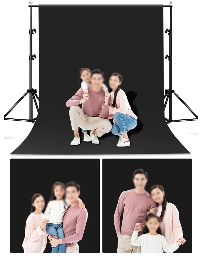 Chroma Key Tło z podstawką | Fotografia i transmisja na żywo Chroma Key Zielony ekran | Rekwizyty w tle fotograficznym (kolor: czarny, rozmiar: 3 x 3 m)
