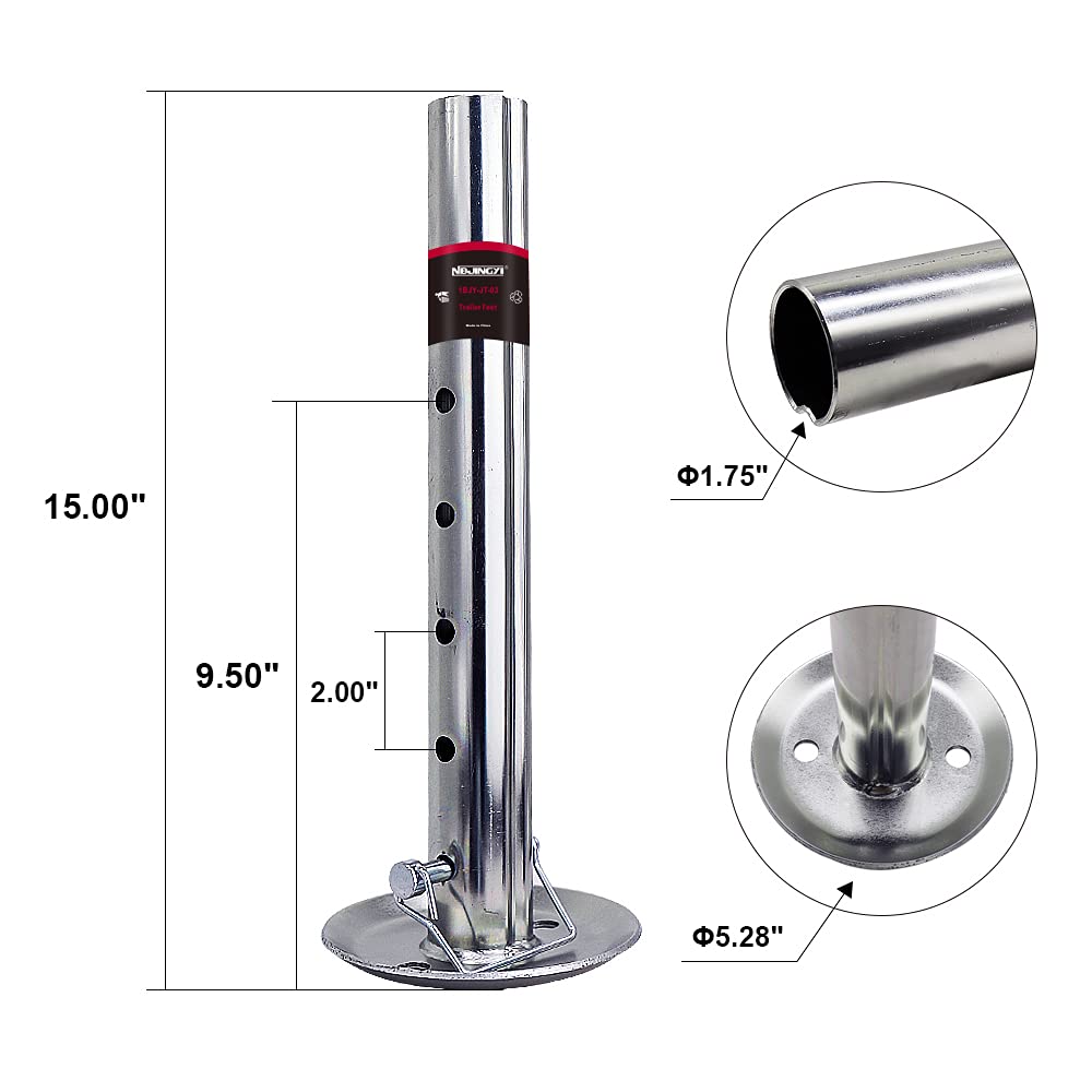 Buy NBJINGYI Adjustable Trailer Jack Base feet Jack Stand Drop Leg with