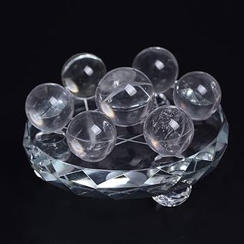 Amazon.co.jp: 綺麗な水晶石 天然透明水晶玉 セブンスター