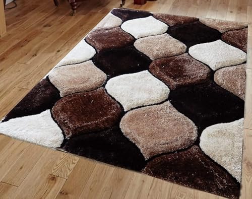 Image of & Carpet Handmade Shaggy Pure Microfiber Smooth & Anti-Skid Carpets for Bedroom & Living Room, 2 inch Thickness Size- 2X6 Feet