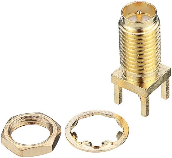 electronic components 2pcs 50Ω Golden SMA-KWE to RP-SMA Female RF Connector Adapter Straight for RC Drone
