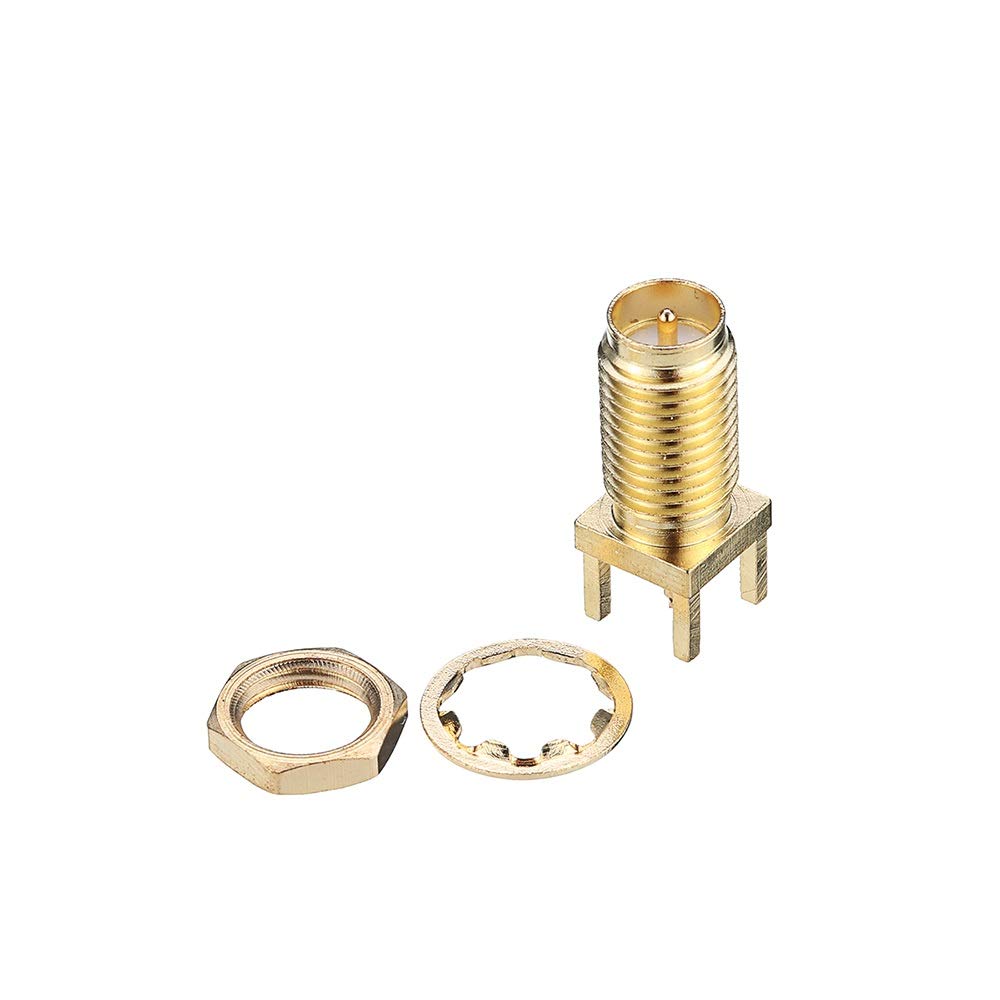 electronic components 2pcs 50Ω Golden SMA-KWE to RP-SMA Female RF Connector Adapter Straight for RC Drone