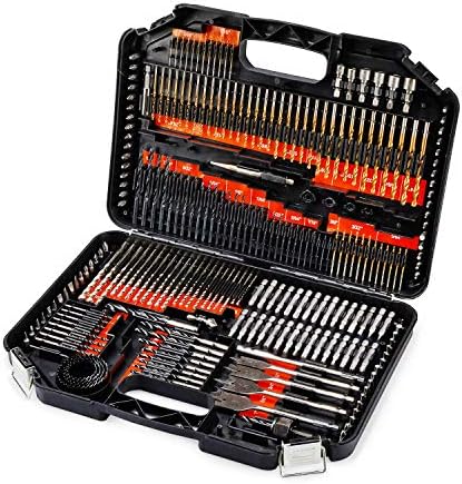 VOLLTEK Drill Bit Set, 246-Pieces Drill Bits and Driver Set for Wood Metal Cement Drilling and Screw Driving, Combo Kit Assorted in Plastic Carrying Case