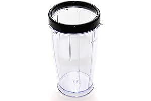 BELLA Personal Size Rocket Blender Replacement Cups (Tall Cup with Lip Ring)