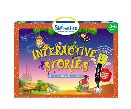 Skillmatics Educational Game: Interactive Stories (3-6 Years) | Erasable and Reusable Activity Mats | Fun Learning Tools for Kids