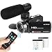 Video Camcorder,ACTITOP 1080P FHD Camcorder 24.0MP 16X Digital Zoom Video Camera 3.0 Inch Screen Face Detection LED Light Camcorder Camera with External Microphone,Remote Control,2 Batteries