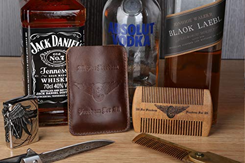 Wooden Beard Comb Kit Handmade Gifts For Motor Wings Design Gifts For Dad Mustache Comb For Beard Care & Grooming (Type 6) #TOP6