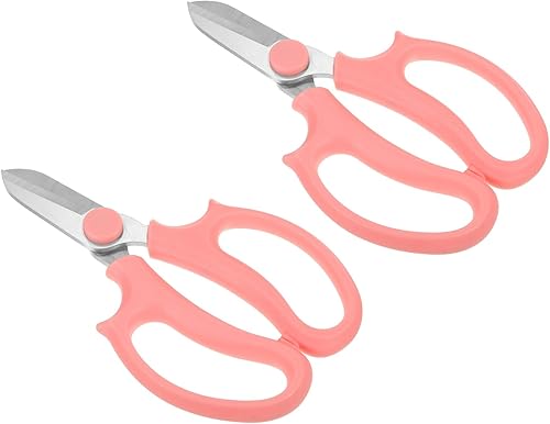 Miniatura 6 de PATIKIL Tijeras florales, 2 tijeras de jardín, tijeras de podar de jardinería, tijeras de podar con mango de agarre cómodo para recortar plantas,
