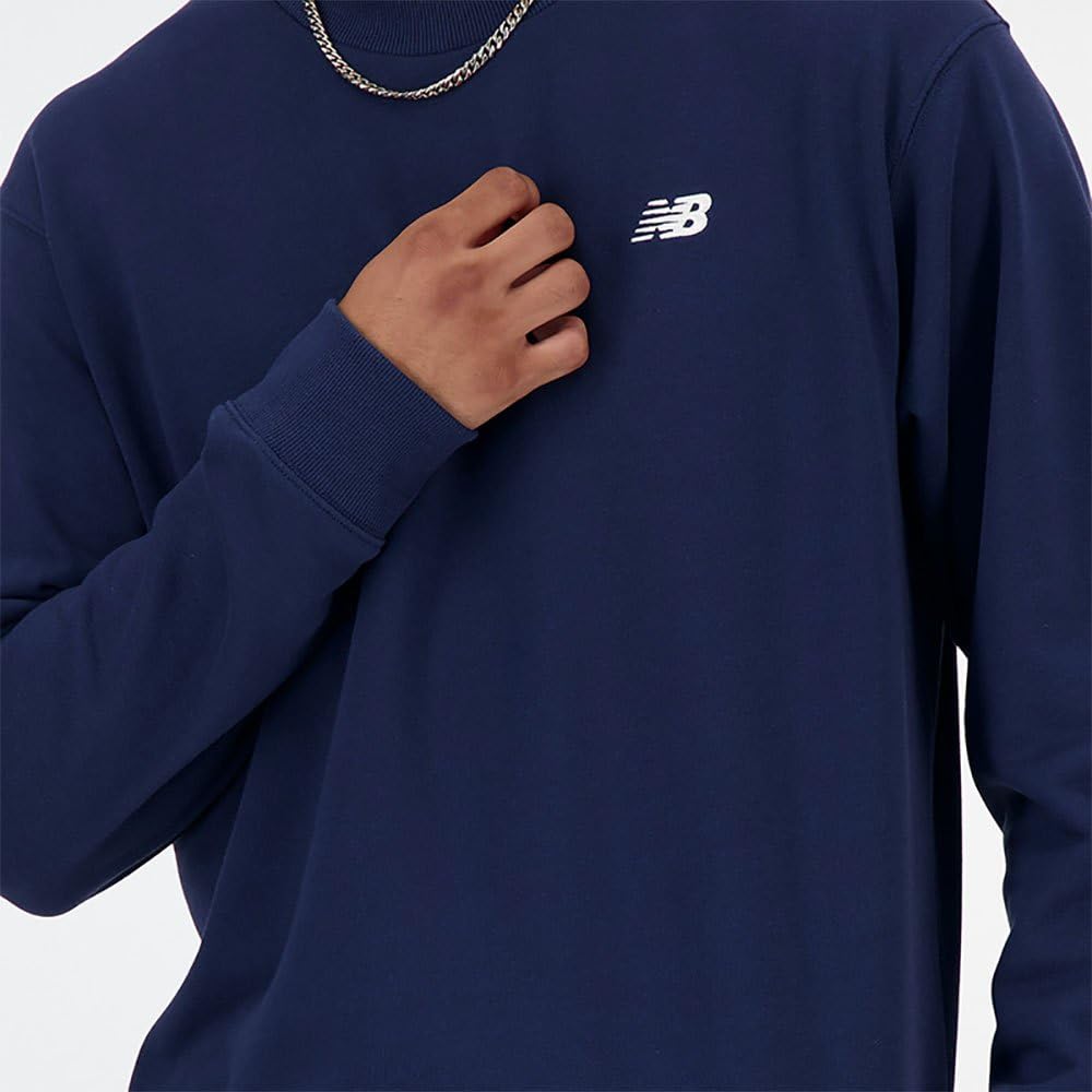 New Balance Felpa da Uomo Girocollo Small Logo Grigia