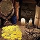 SZSMW 110 Stücke GoldmüNzen - GoldmüNzen Kinder - GoldmüNze - Perfekt FüR Piratendekorationen FüR die Geburtstage Von Kindern, Halloween -Partys,Geeignet FüR Jungen und MäDchen Jeden Alters