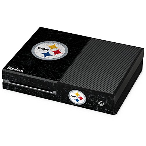 Skinit Decal Gaming Skin Compatible with Xbox One Console - Officially Licensed NFL Pittsburgh Steelers Distressed Design
