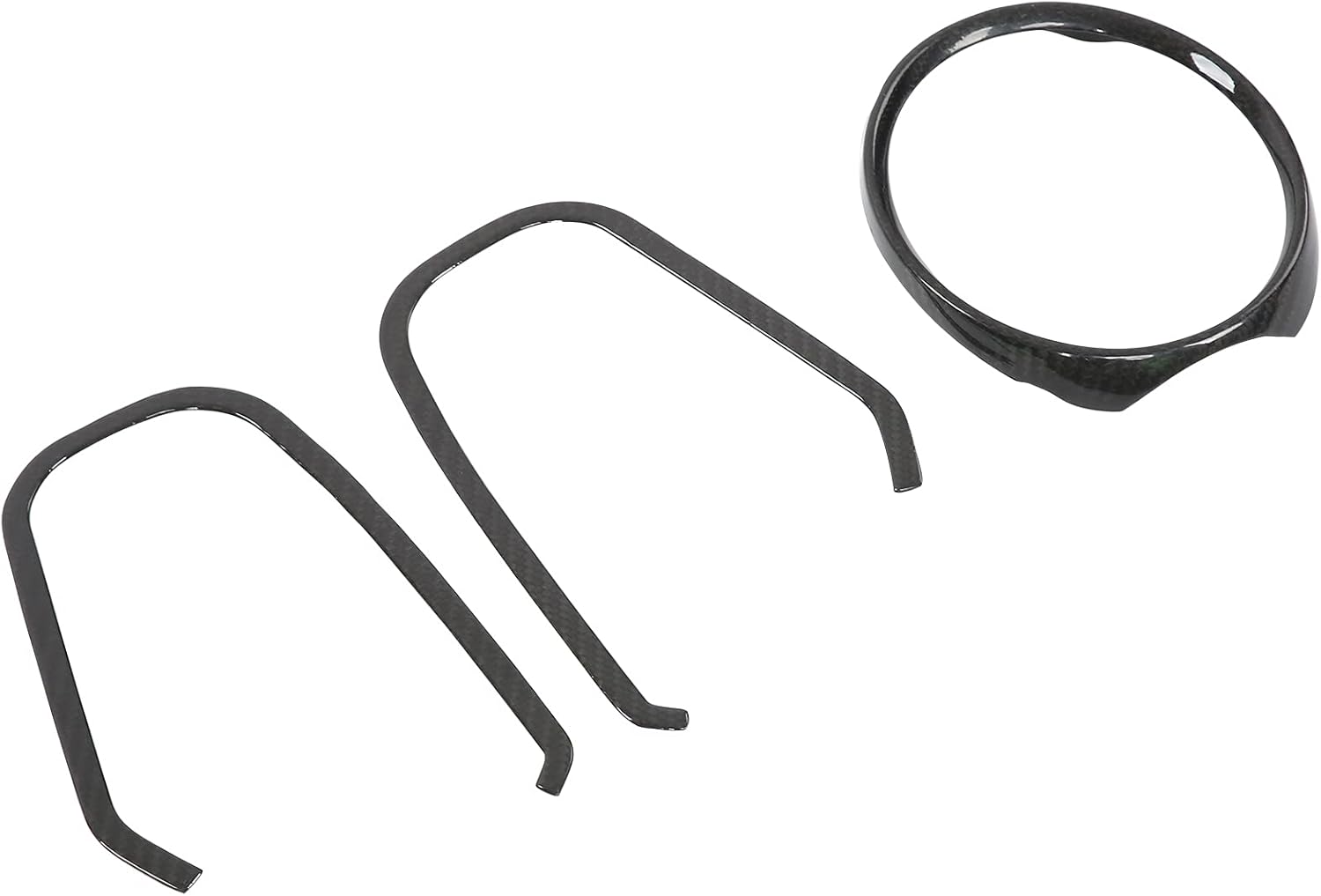 Dashboard Gauge Trim Cover, Carbon Fiber Replacement, 3pcs for Cayenne 2018-2020 - Durable Protection, Stylish Decoration, Easy Installation for Car Interior