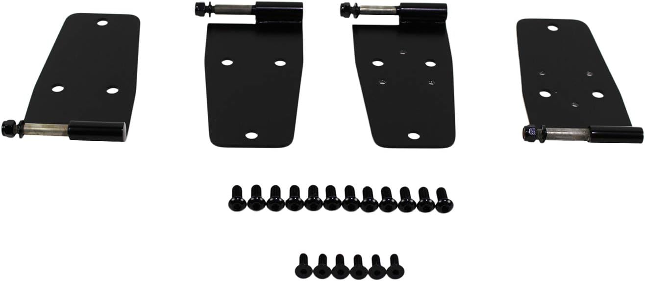 Kentrol 50420 Black Powder Coated Stainless Steel Hardtop Door Hinge Set