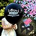 Gender Reveal Kit with Giant 36 Inch Black Balloons - 'How We WONDER What You Are' Message with Blue and Pink Confetti - by Dilla Co. (How I Wonder) Decoration for Boy or Girl Baby Announcement Shower