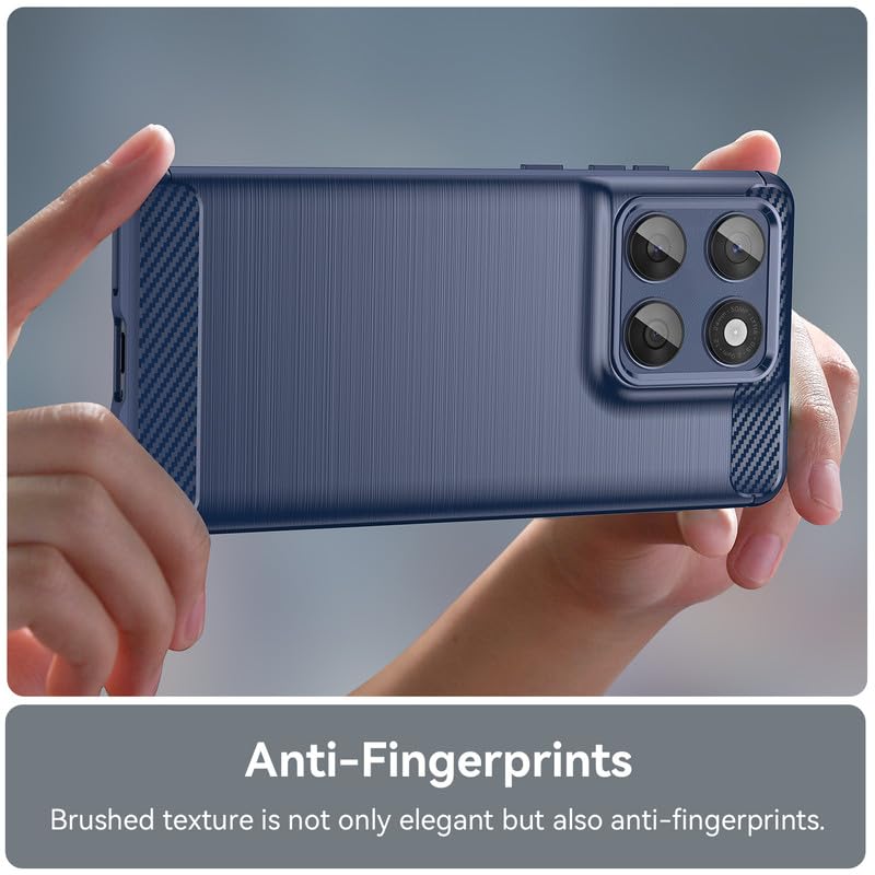 Image of Hybrid Carbon Fiber Back Case for Moto Edge 60 Fusion (Blue)