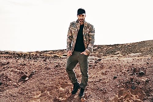 Image of Men's Stylish Weatherproof Active Everyday Outdoor Field Jacket with Stand-up Collar & Concealed Hood