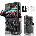 Blidinner R36S Retro Handheld Video Game Console - Linux System,3000mAh Battery,3.5 Inch Screen,64G TF Card,20000+ Classic Games,Portable Game Console for Present to Give Friends for Christmas-Black