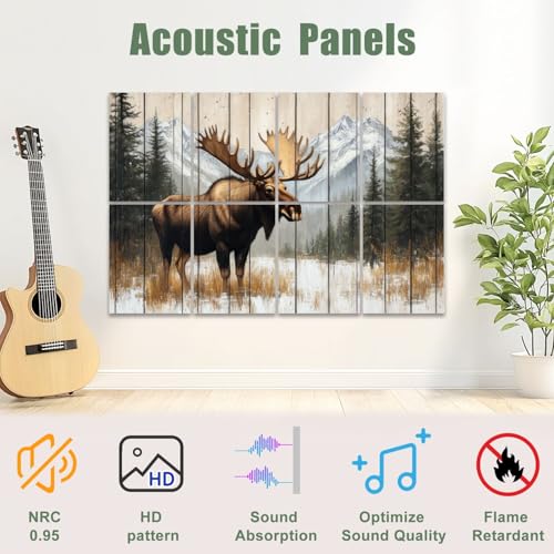 8 Pack Art Acoustic Panels Paneles Acústicos Decorativos Absorbentes de Sonido para Estudios y Oficina 48"x32" miniatura 3