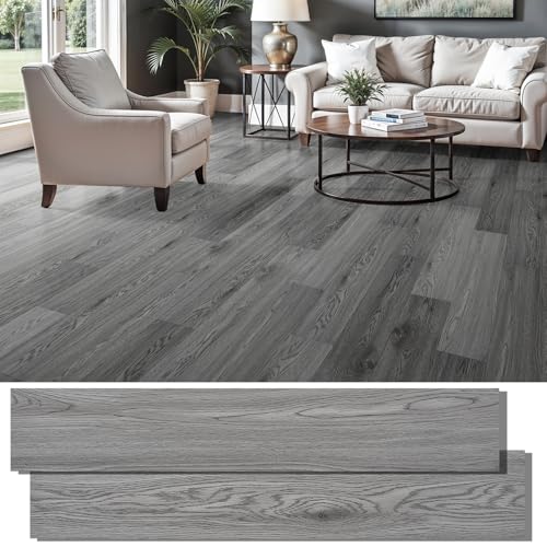 Peel and Stick Floor Tile, INMOZATA Self Adhesive Vinyl Plank Flo...
