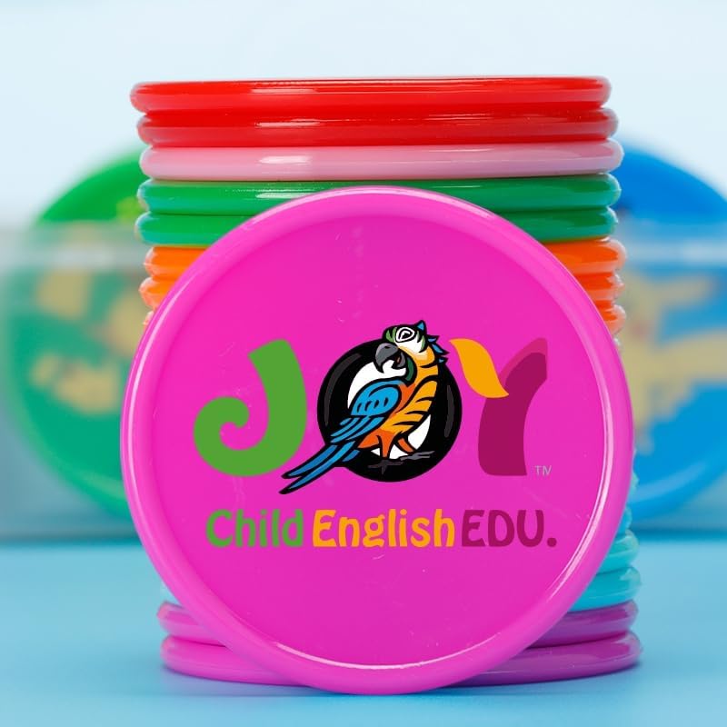 500 PCS Customizable Plastic Tokens with Exclusive Logo, Image & Text - 37mm Dia, 2.5mm Thick, PS Material, Color UV Printed - for Teaching, Bar, Poker Chips & More