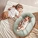 Happle sunny Baby Lounger for Newborn: Portable & Lightweight Pillow for Tummy Time Playtime & Diaper Changes - Skin-Friendly & Breathable for 0-12 Month Supervised Use