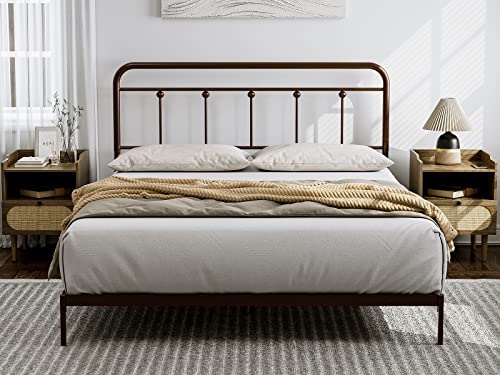 Ikifly HU8998-BN Metal Full Size Headboard, Adjustable Height thumb #1